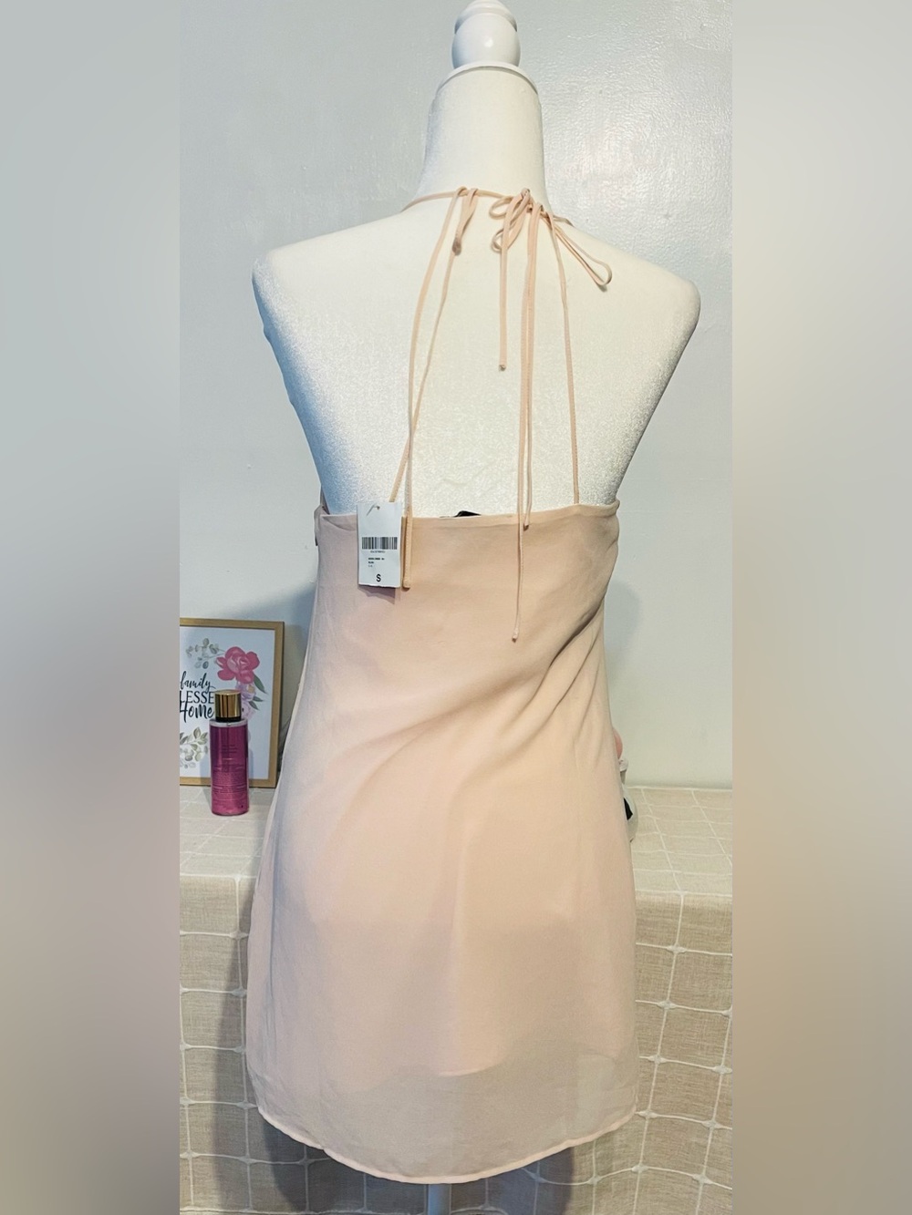 Forever 21 Pink light  nude mini dress size S NWT - Picture 7 of 12